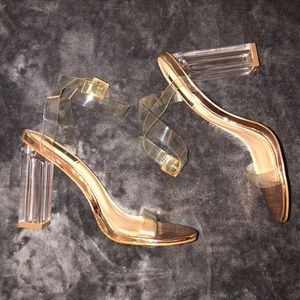 Cape Robbin 4” Maria Clear Heel Sandal